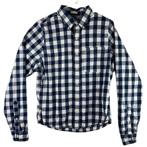 Abercrombie Button-Down Shirt Mens Large Embroidered Moose Logo - Picture 1 of 9